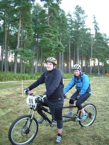 Scott and Sophie on their tandem